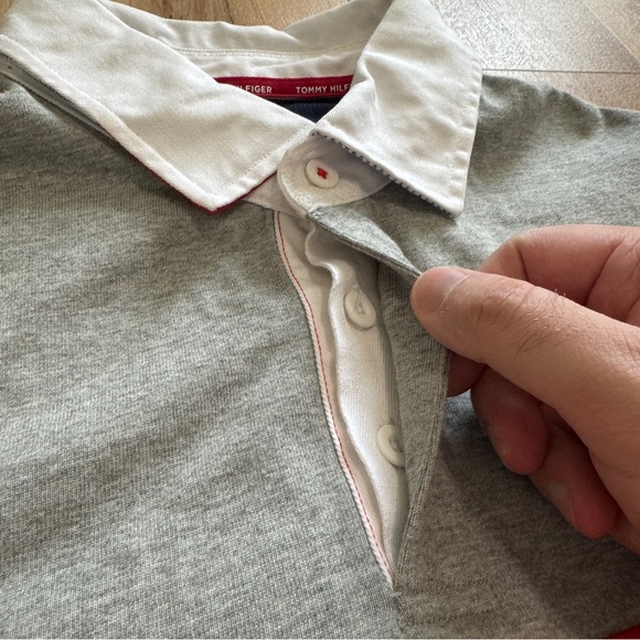 Tommy Hilfiger Kansas City Chiefs Quarter Button Collared Long Sleeve Shirt LG - Picture 6 of 16